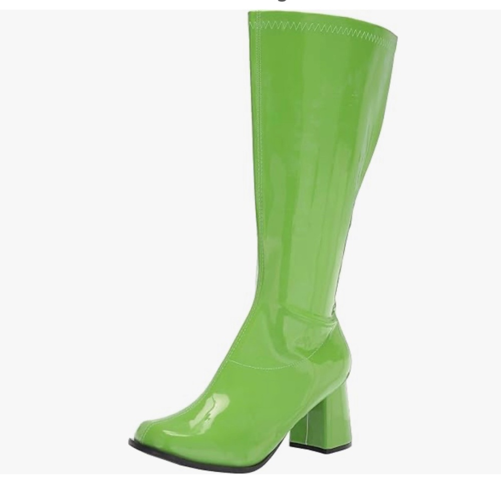 *NEW* WOMEN’S KNEE HIGH FASHION GREEN PATENT LEATHER BOOTS